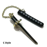 Zoro Knife Necklace with Knife sheath Metal Alloy Detachable Express Knife (Knife size 6CM)