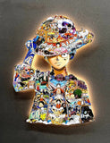 Monkey D. Luffy modelling handsome LED lights bring mural（60*47cm）