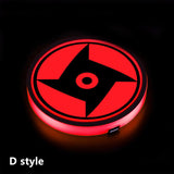 Uchiha Sasuke The Sharingan Car 7 Color Changing Intelligent Sensing Coasters