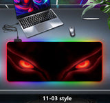 Uchiha Sasuke Super handsome and cool seven color light color change thickened mouse pad LED light keyboard pad Meaning game gradient horse running light