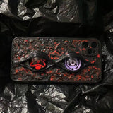 Sasuke Sharingan pure handmade mobile phone case Apple exquisite Trend Silicone Anti-collision phone case