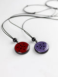 Uchiha Sasuke Hand-carved natural sandalwood Sharingan Necklace pendant set