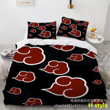 Sharingan Comfortable Home Textile Polyester Bedding 3 Sets（Complimentary bed hanging cloth）