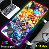 Uchiha Sasuke Super handsome and cool seven color light color change thickened mouse pad LED light keyboard pad Meaning game gradient horse running light