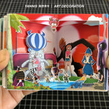 Luffy Make an exclusive pop-up book with fun navigation diary (39 scenes, 2 pop-up books, need to install yourself)