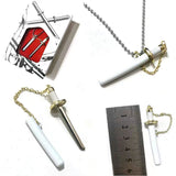 Zoro Knife Necklace with Knife sheath Metal Alloy Detachable Express Knife (Knife size 6CM)