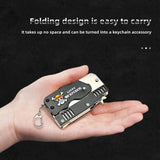 metal six combo collapsible as a key chain rubber band gun