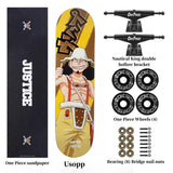 Luffy/Zoro Skateboard Professional Skateboard Exquisite pattern skateboard (size: 80CM×20CM)