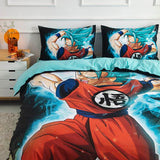 Son Goku Anime series Son Goku role printing handsome cartoon Pure cotton bedding three-piece set