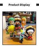 Luffy/Zoro/Nami/Sanji/Law/Sabo cute cartoon character key chain（can be used for bag pendant, key chain, birthday gift）