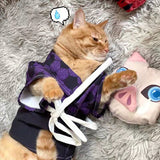 Kamado Tanjirou/Agatsuma Zenitsu COS Pet COS photo props supplies cat clothes universal feather woven bathrobe