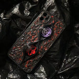 Sasuke Sharingan pure handmade mobile phone case Apple exquisite Trend Silicone Anti-collision phone case