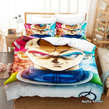 Son Goku Anime series Son Goku role printing handsome cartoon Pure cotton bedding three-piece set