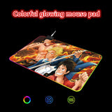 Uchiha Sasuke Super handsome and cool seven color light color change thickened mouse pad LED light keyboard pad Meaning game gradient horse running light