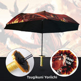 Kamado Tanjirou/Agatsuma Zenitsu cool katana hilt umbrella that folds (As Handsome As Weapons In dm)