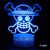 Luffy/Zoro/Nami/Sanji/Chopper Bedside sleep 3D night lamp (table lamp, holiday gift lamp)