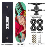 Luffy/Zoro Skateboard Professional Skateboard Exquisite pattern skateboard (size: 80CM×20CM)