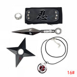 Sasuke1:1 metal kunaishuriken ring headband necklace  suit (apply to costume play)