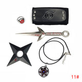 Sasuke1:1 metal kunaishuriken ring headband necklace  suit (apply to costume play)