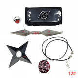 Sasuke1:1 metal kunaishuriken ring headband necklace  suit (apply to costume play)