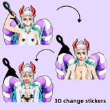 Luffy 3D 3 varieties of morphologic stickers Can be pasted on anything, car, cell phone, computer, etc.（One for $15, two for $19.90）