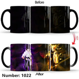 Uchiha Sasuke Color-Changing Mug Ceramic Heated Water Gradient Magic Coffee Mug cup(Serve with lid and spoon)