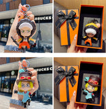 Luffy/Zoro/Nami/Sanji/Law/Sabo cute cartoon character key chain（can be used for bag pendant, key chain, birthday gift）