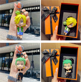 Luffy/Zoro/Nami/Sanji/Law/Sabo cute cartoon character key chain（can be used for bag pendant, key chain, birthday gift）