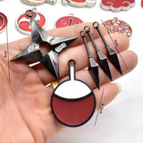 Sasuke/Itachi weapons kunai 28 gift box set metal keychain（can be used as pendant, keychain, necklace）