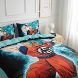 Son Goku Anime series Son Goku role printing handsome cartoon Pure cotton bedding three-piece set