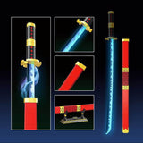 Roronoa Zoro Yamato katana luminous blu-ray weapons 803PCS building block(Can be connected to products)