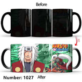 Uchiha Sasuke Color-Changing Mug Ceramic Heated Water Gradient Magic Coffee Mug cup(Serve with lid and spoon)