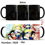 Uchiha Sasuke Color-Changing Mug Ceramic Heated Water Gradient Magic Coffee Mug cup(Serve with lid and spoon)