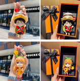 Luffy/Zoro/Nami/Sanji/Law/Sabo cute cartoon character key chain（can be used for bag pendant, key chain, birthday gift）