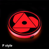 Uchiha Sasuke The Sharingan Car 7 Color Changing Intelligent Sensing Coasters