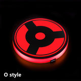 Uchiha Sasuke The Sharingan Car 7 Color Changing Intelligent Sensing Coasters